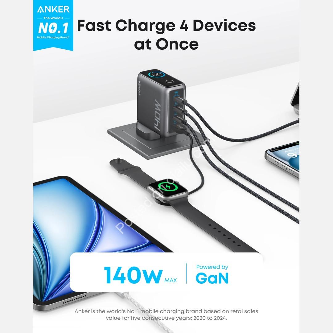 Anker 140W 4-in-1 Charger: Power Your Premium Setup Instantly